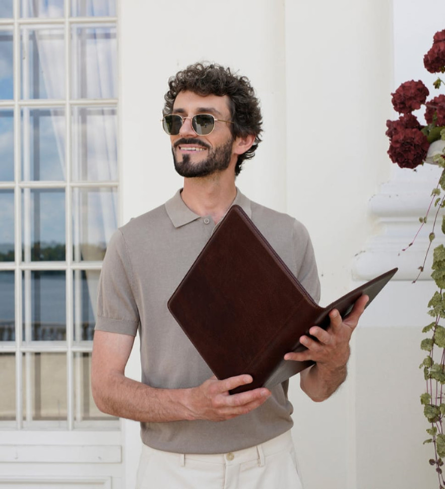 Шкіряна папка портфоліо - Something Fresh - Коричневий колір - Time Resistance 5246001