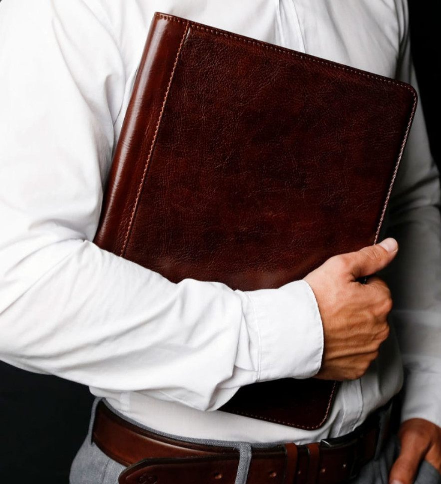 Шкіряна папка портфоліо - Something Fresh - Коричневий колір - Time Resistance 5246001