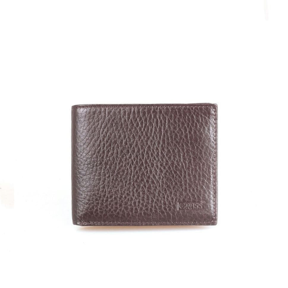 Шкіряне портмоне GRASS 334-9 коричневий флотар