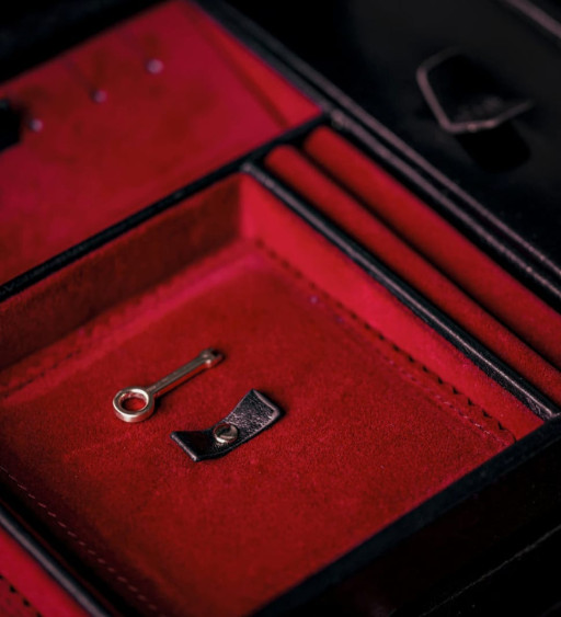 Велика шкіряна скринька для прикрас для жінок - The Portrait of a Lady - Чорний колір - Time Resistance 5239901