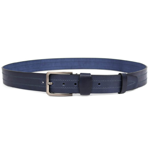 Ремінь шкіряний синій з рядком 40мм чоловічий Limary sk400323