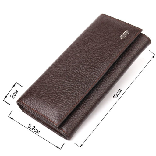 Жіночий стильний гаманець із натуральної зернистої шкіри CANPELLINI 21629 Коричневий