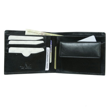 Leather wallet Viasorte 534 nero black