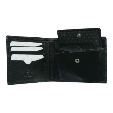Leather wallet Viasorte 534 nero black