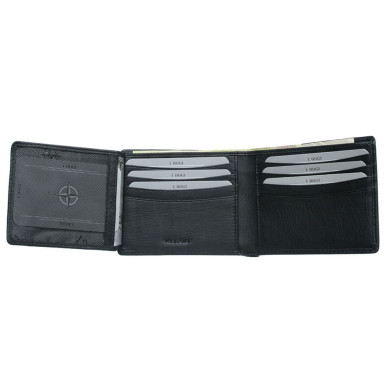 Leather wallet Cortina 5077 nero black