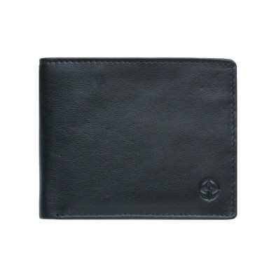 Leather wallet Cortina 5077 nero black