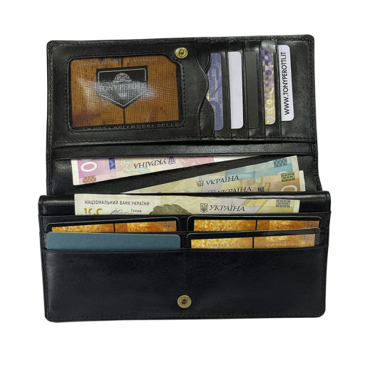 Шкіряне портмоне Italico 1902 nero чорний
