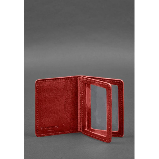 Шкіряна обкладинка для посвідчення водія, ID і пластикових карт 2.0 червоний