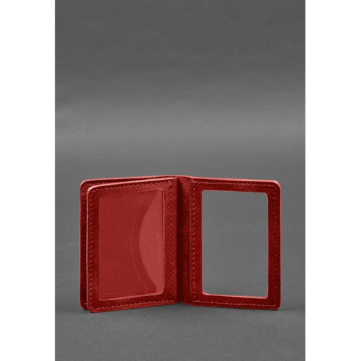 Шкіряна обкладинка для посвідчення водія, ID і пластикових карт 2.0 червоний