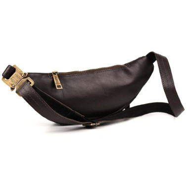 Leather banana bag brown Nappa TARWA GC-2406-3md