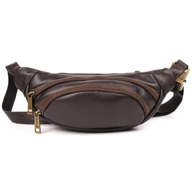 Leather banana bag brown Nappa TARWA GC-2406-3md