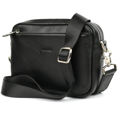 3-in-1 leather shoulder bag TARWA GA-0324-4lx black nappa