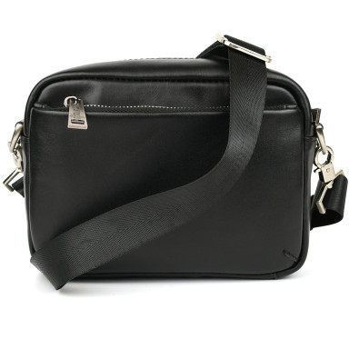 3-in-1 leather shoulder bag TARWA GA-0324-4lx black nappa