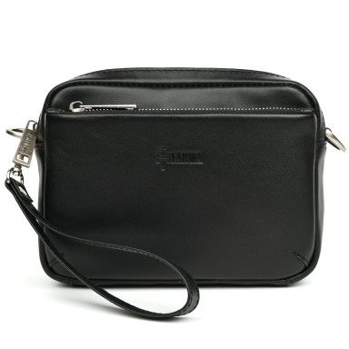 3-in-1 leather shoulder bag TARWA GA-0324-4lx black nappa