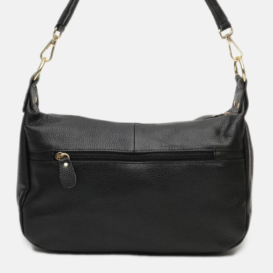 Женская кожаная сумка Borsa Leather K1213-black