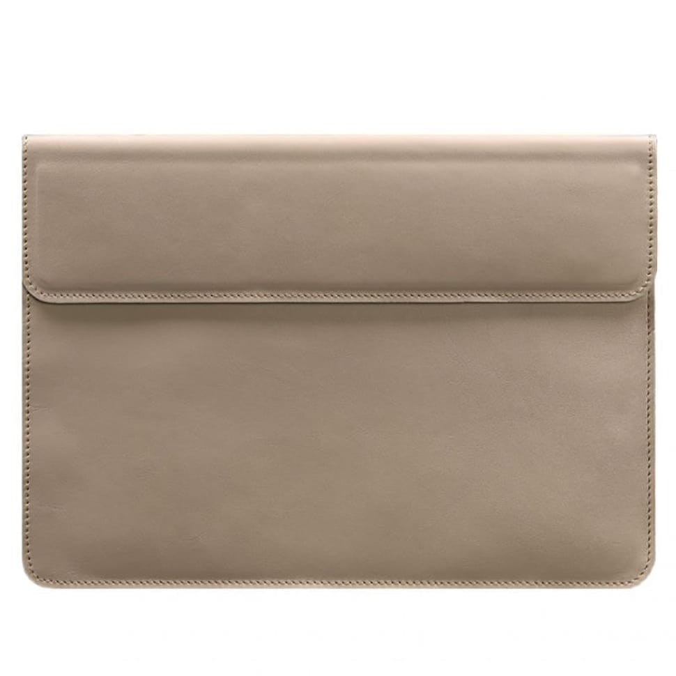 Кожаный чехол-конверт на магнитах для MacBook 15 дюйм Светло-бежевый