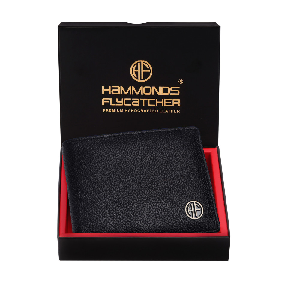 Чоловічий шкіряний гаманець Hammonds Flycatcher HF594 Black (Чорний)