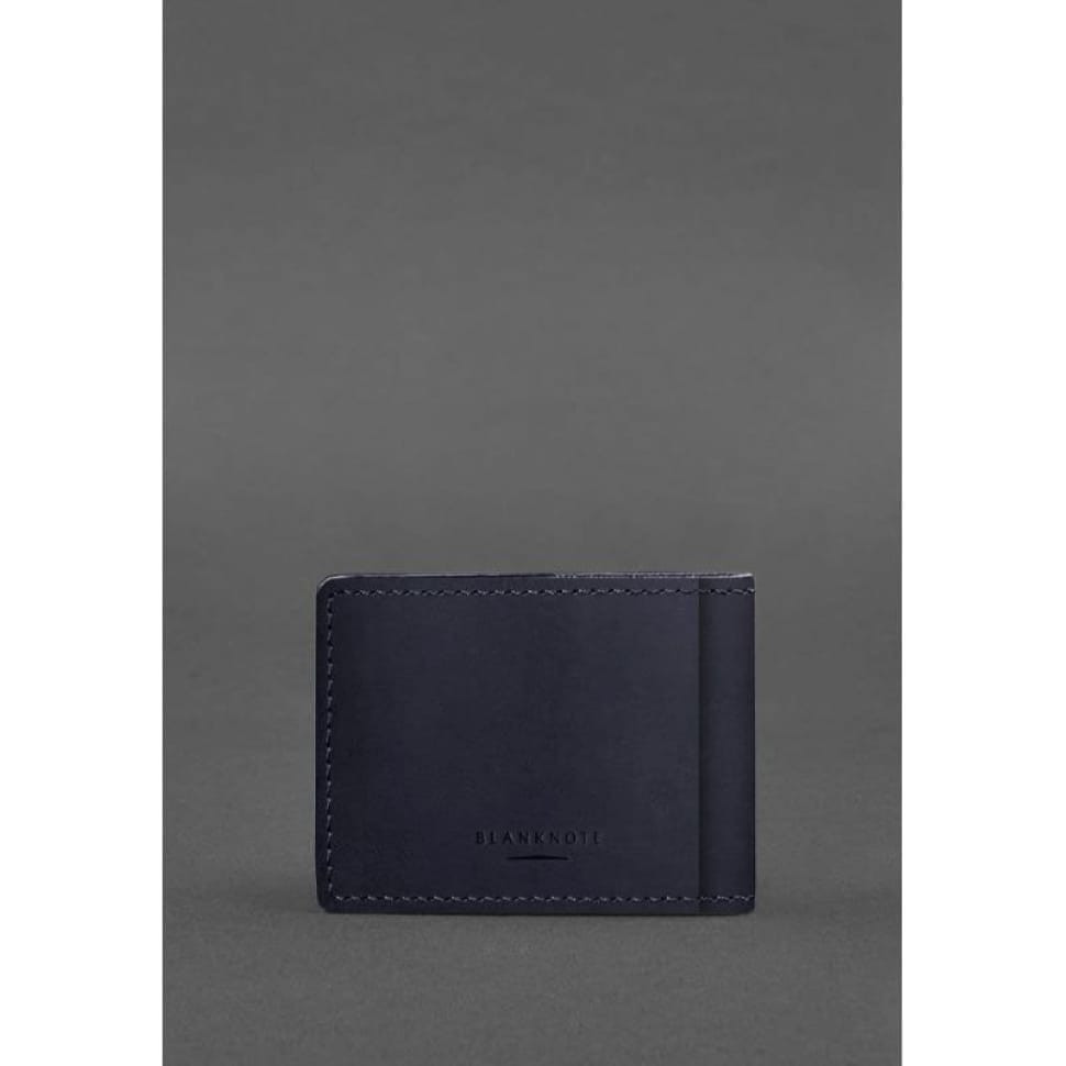 Універсальна шкіряна обкладинка для посвідчення темно-синя Crazy Horse