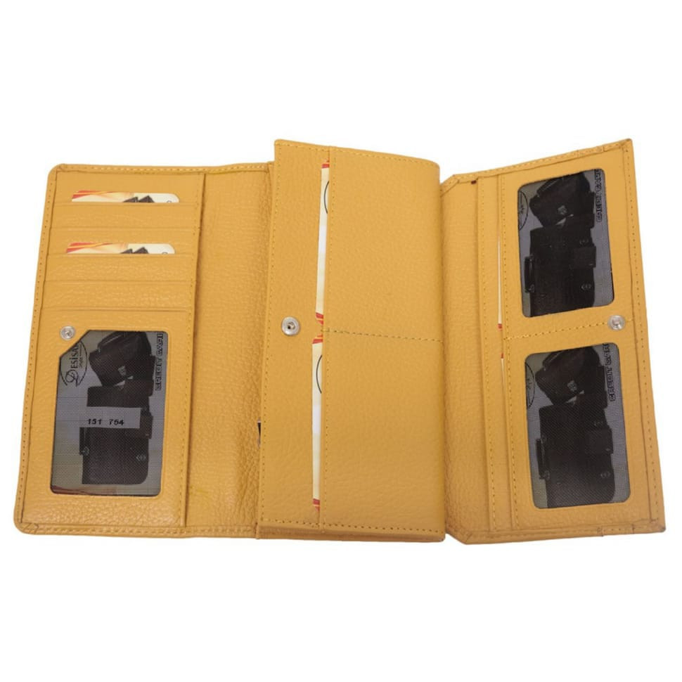 Кошелек женский кожаный Desisan 151-754 горчичный