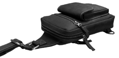 Men's sling shoulder bag banana 102-15(30) black