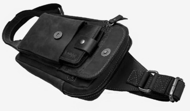 Men's sling shoulder bag banana 102-15(30) black