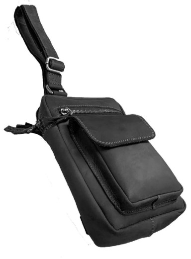 Men's sling shoulder bag banana 102-15(30) black