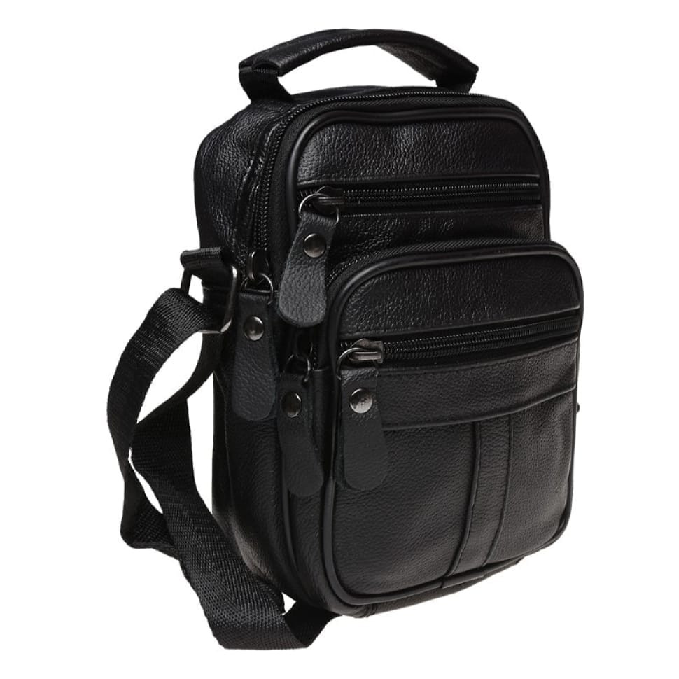 Чоловіча шкіряна сумка через плече Keizer K18016-black