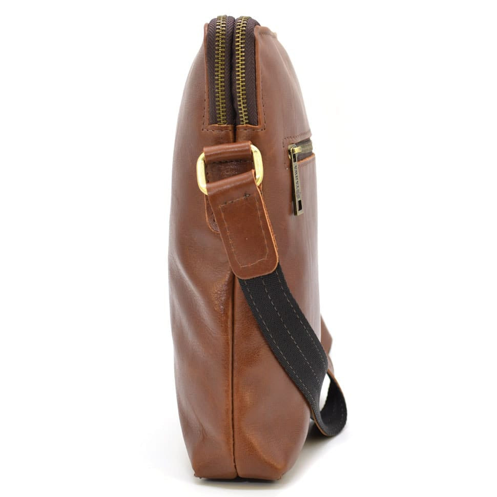 Mens red leather shoulder bag GB-1048-3md TARWA