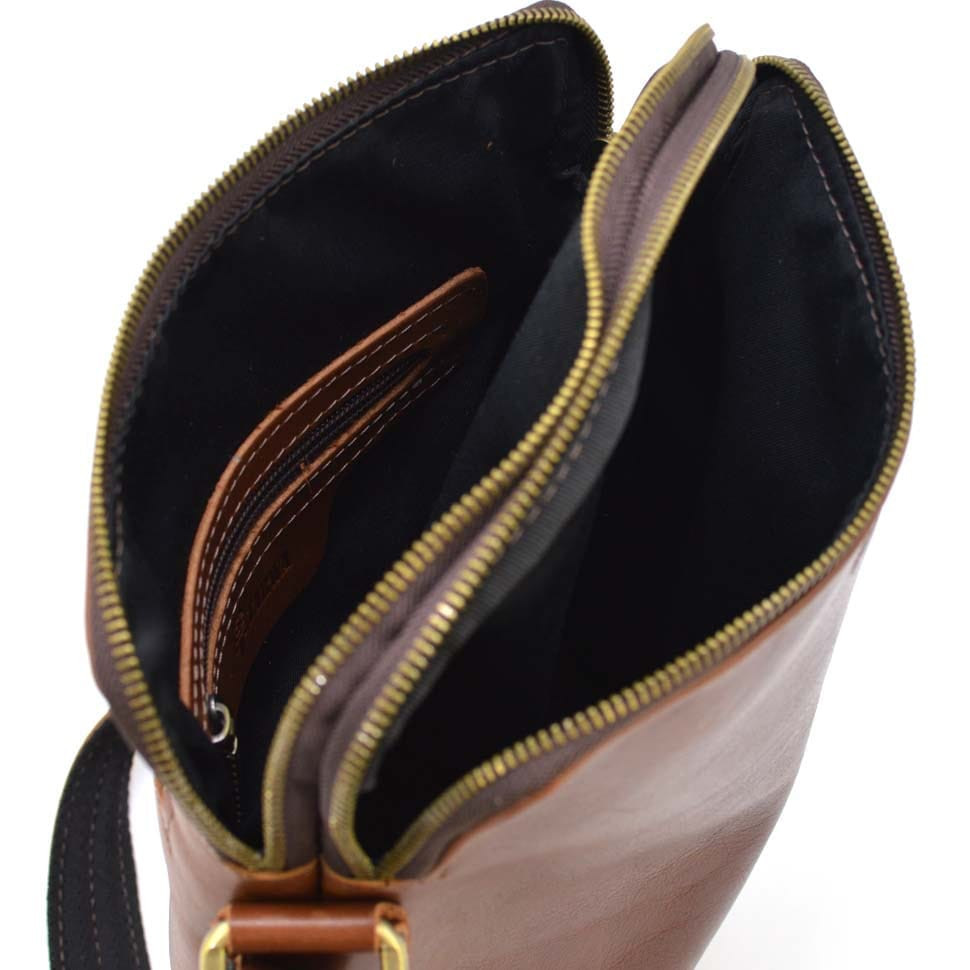 Mens red leather shoulder bag GB-1048-3md TARWA