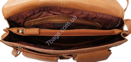 Брендова модна сумка-месенджер унісекс із натуральної шкіри від Visconti 753 пісок