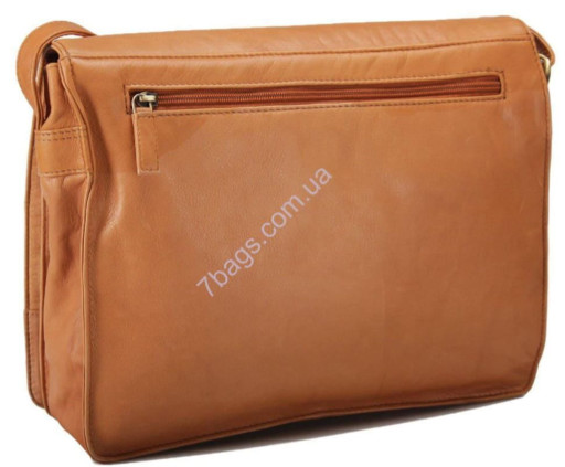 Брендова модна сумка-месенджер унісекс із натуральної шкіри від Visconti 753 пісок