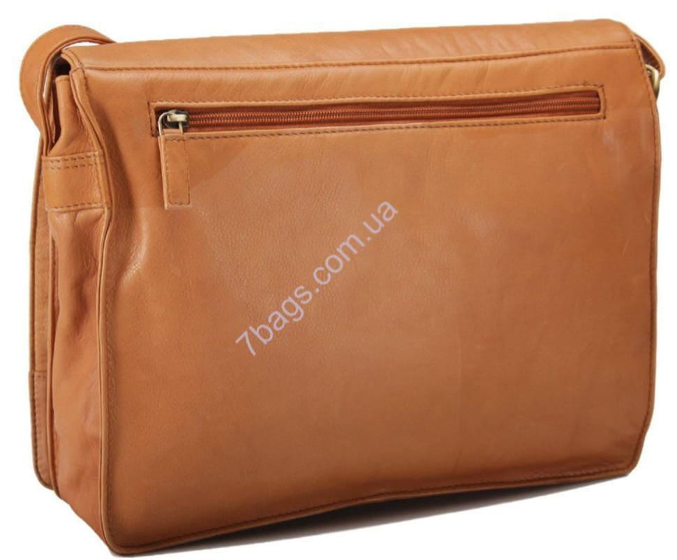 Брендова модна сумка-месенджер унісекс із натуральної шкіри від Visconti 753 пісок