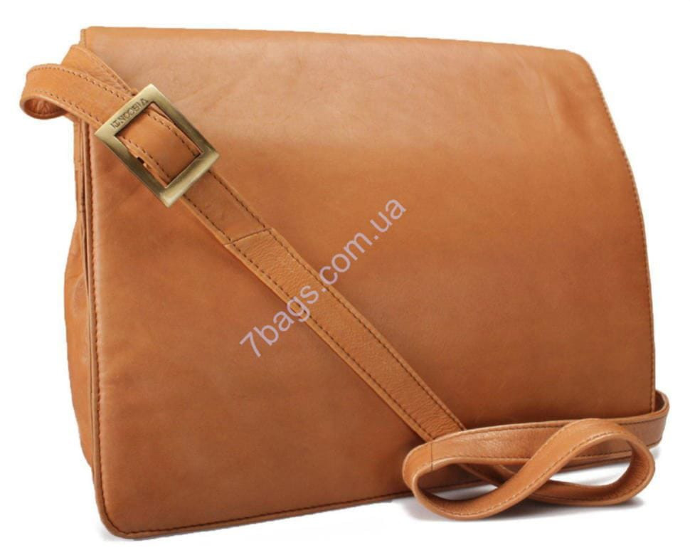 Брендова модна сумка-месенджер унісекс із натуральної шкіри від Visconti 753 пісок