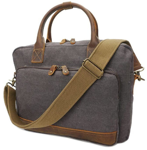 Сумка текстильна Vintage 20062 Сіра