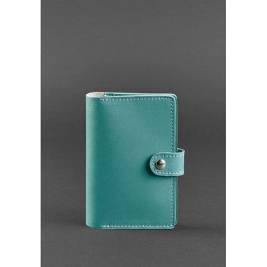 Leather passport cover 3.0 turquoise