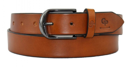 Ремінь із затемненою пряжкою чоловічий Vintage 20380 Коричневий