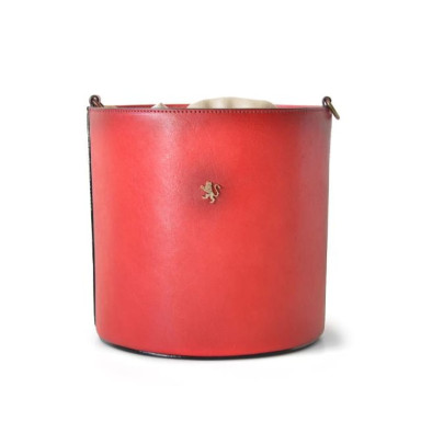 Pratesi BCL335 - Cross Body Bag Secchiello in cow leather Bruce Cherry