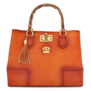 Pratesi BAR291 - Sarteano Shoulder Bag in cowhide leather Bruce Orange