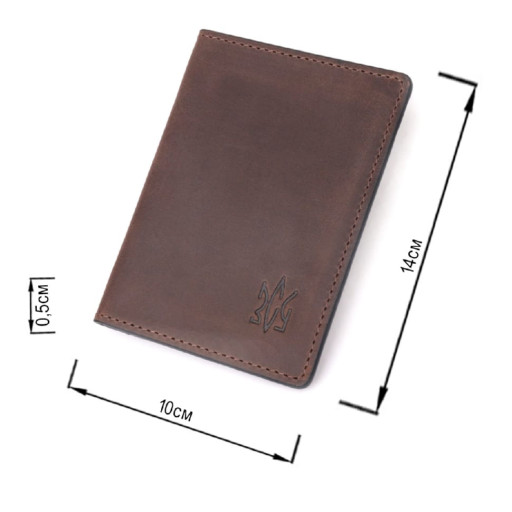 Матова вінтажна шкіряна бирка на валізу Shvigel 16558 Бордовий