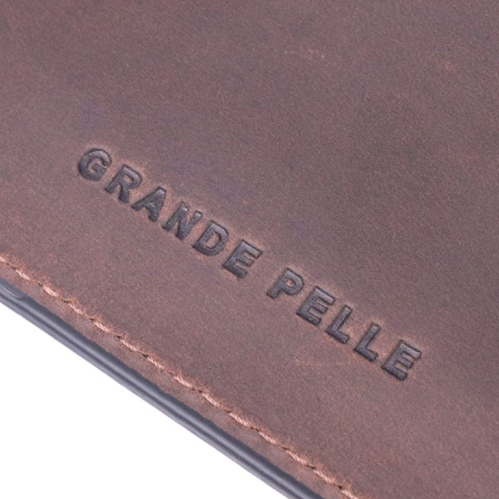 Матова вінтажна шкіряна бирка на валізу Shvigel 16558 Бордовий