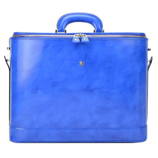 Pratesi RBE116/17 - Raffaello Laptop Bag 17 in cow leather Raffaello Laptop Bag R116/17 Electric Blue