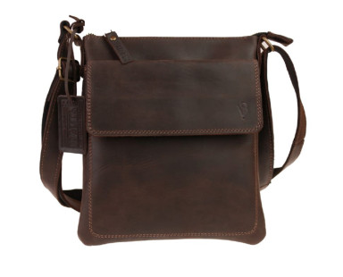 Bag man's leather planchette SULLIVAN 354123(25) brown