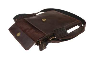 Bag man's leather planchette SULLIVAN 354123(25) brown