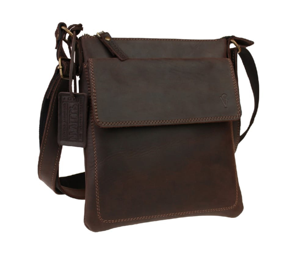 Сумка чоловіча шкіряна планшетка SULLIVAN 354123(25) коричнева