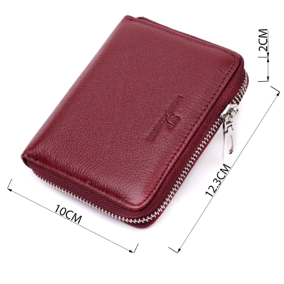 Практичный кошелек для женщин из натуральной кожи ST Leather 22450 Бордовый