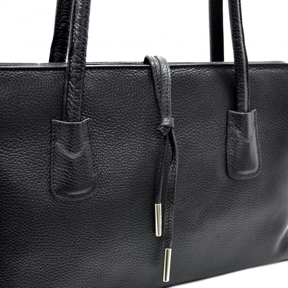 Сумка жіноча шкіряна Desisan 060-011 чорний флотар