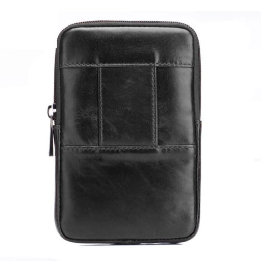 Чоловіча сумка-чохол на пояс Bull з натуральної шкіри чорного кольору YB10A