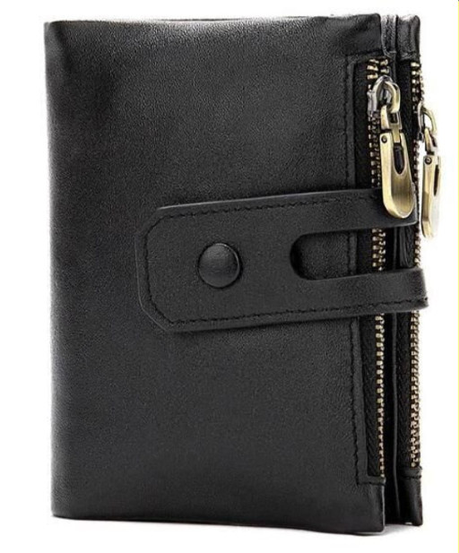 Красивий чоловічий гаманець із натуральної зернистої шкіри CANPELLINI 21730 Чорний