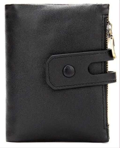 Красивий чоловічий гаманець із натуральної зернистої шкіри CANPELLINI 21730 Чорний