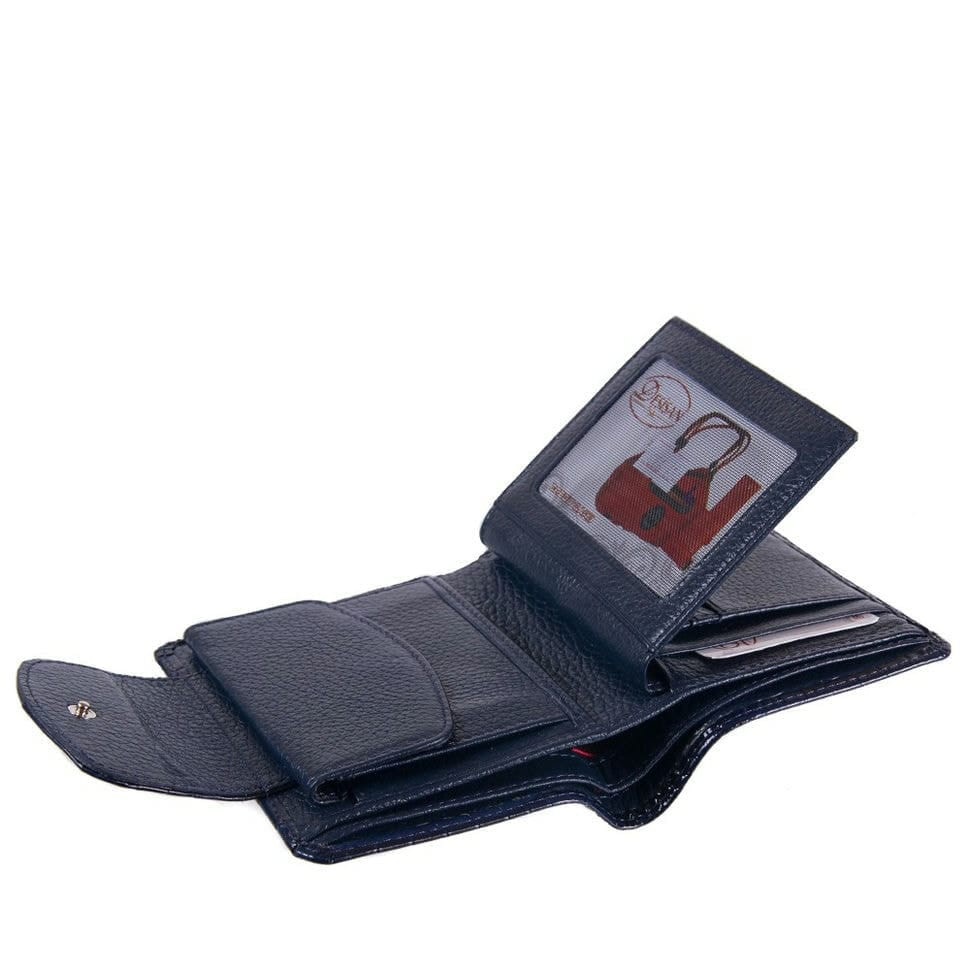 Гаманець жіночий шкіряний Desisan 086-634 синій кроко лак